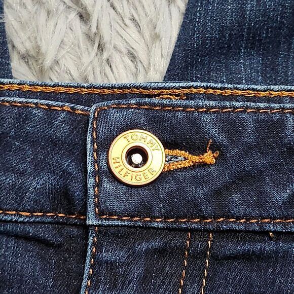 Tommy Hilfiger Jeans Womens Size 6 Regular 6R Skinny Fit Mid Rise Blue Dark Wash - Picture 5 of 12